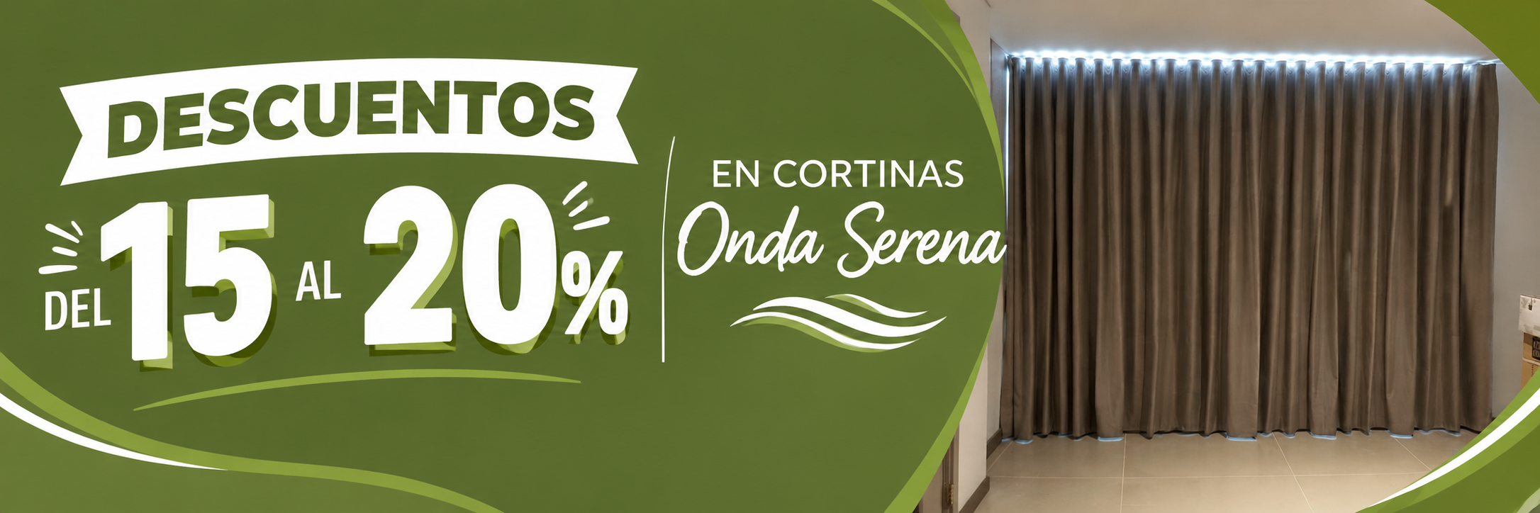 Descuentos cortinas Onda Serena